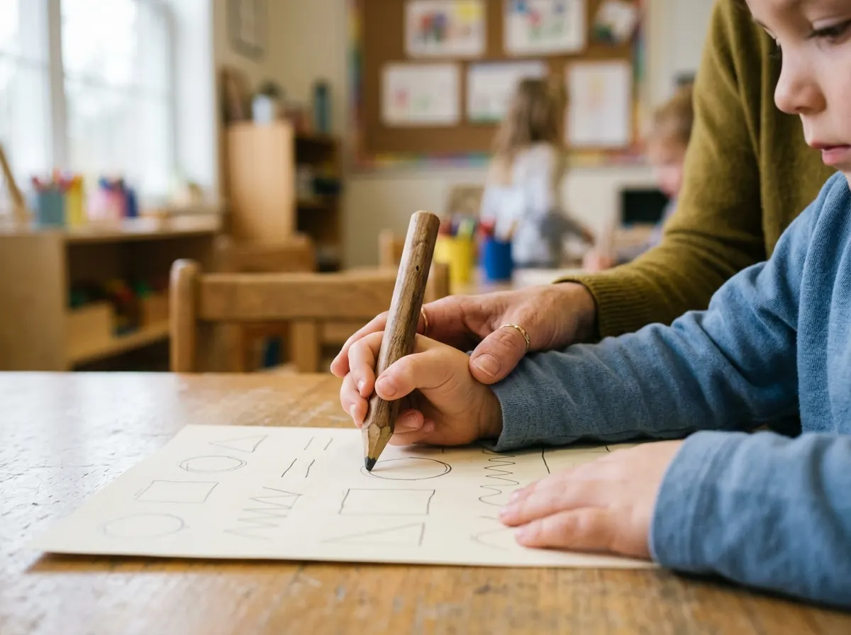 Occupational therapist conducting play-based assessment