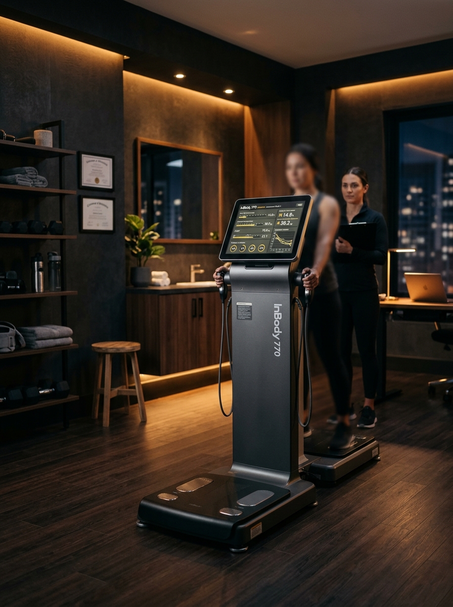 InBody composition analysis machine at Phinix Burn Fitness lab